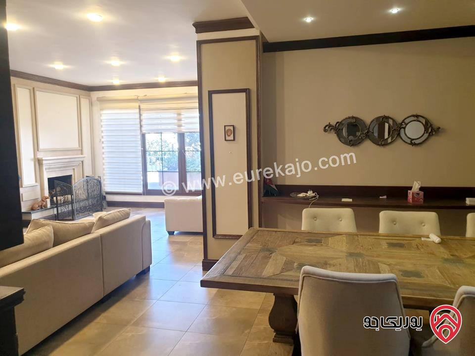 شقة أرضية مفروشة دوبلكس مساحة 250م مع مسبح للايجار في عمان - عبدون