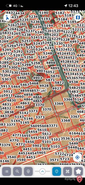 قطعة ارض مساحة 1 دونم للبيع في عمان - الجيزه حوض الموارس 