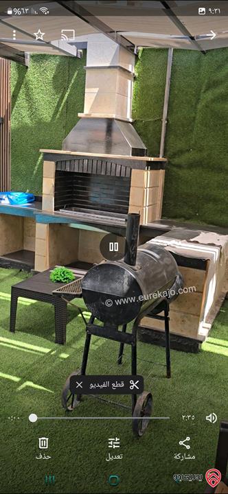 شاليه مساحة الأرض 650م والبناء 200م للبيع في البحر الميت - الروضة نزول العدسية