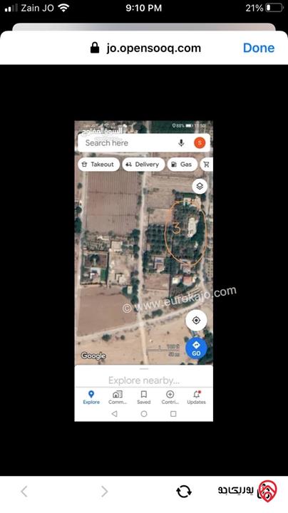 مزرعة مساحة الأرض 2 دونم و البناء 300م للبيع في الغور - بمنطقة شميساني ارقى مناطق الشونة الجنوبية