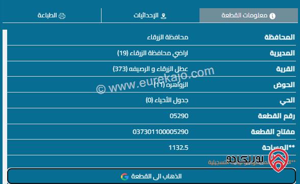 قطعة أرض مساحة 1950م مفصولة لقطعتين وعليها بناء 100م للبيع في الزرقاء - الزواهرة	