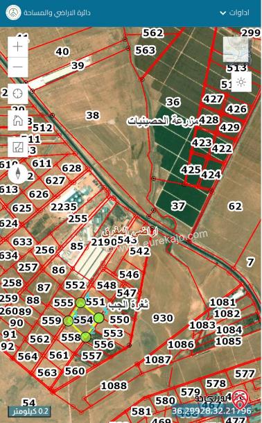 أرض مساحة 11 دونم و 466م للبيع في المفرق على طريق الخالدية