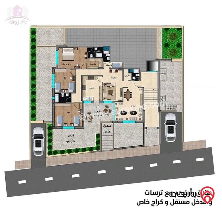 شقق طابقية مساحة 190م للبيع في عمان - طريق المطار