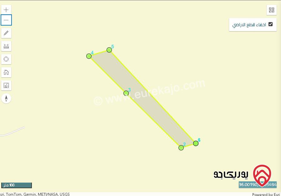 أرض مساحة 21 دونم للبيع في الزرقاء - جريبا