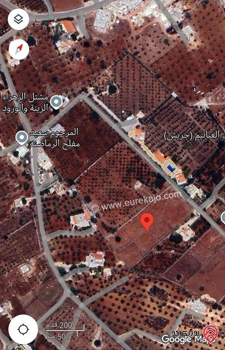 أرض مساحة 8785م للبيع في السلط الصبيحي الميسرة حوض الرمشينية