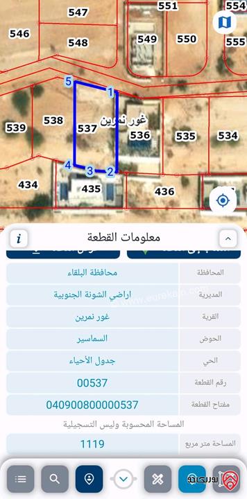 قطع أراضي عدد 3 للبيع في البحر الميت الشونة الجنوبية بسعر مغري
