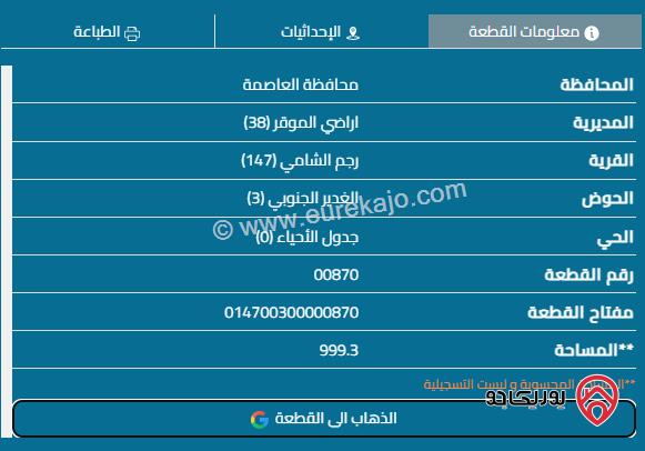 قطع اراضي سكنية بمساحات وأسعار مختلفة للبيع في عمان - بالقرب من شارع ال 100 رجم الشامي اراضي الموقر