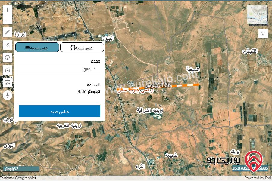 قطع  أرض زراعية مساحة 3 دونم و 400م للبيع في عمان - السيفية - تلال الكنيعان 4 كم عن الشارع الرئيسي