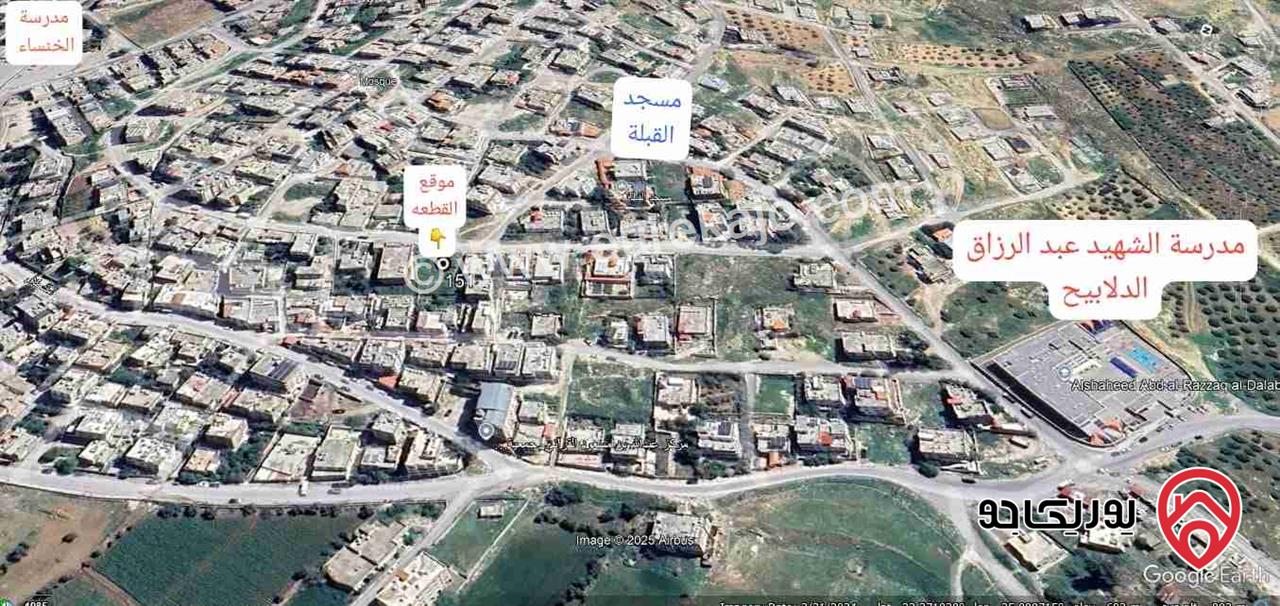 ارض سكنية مساحة 622م للبيع في جرش