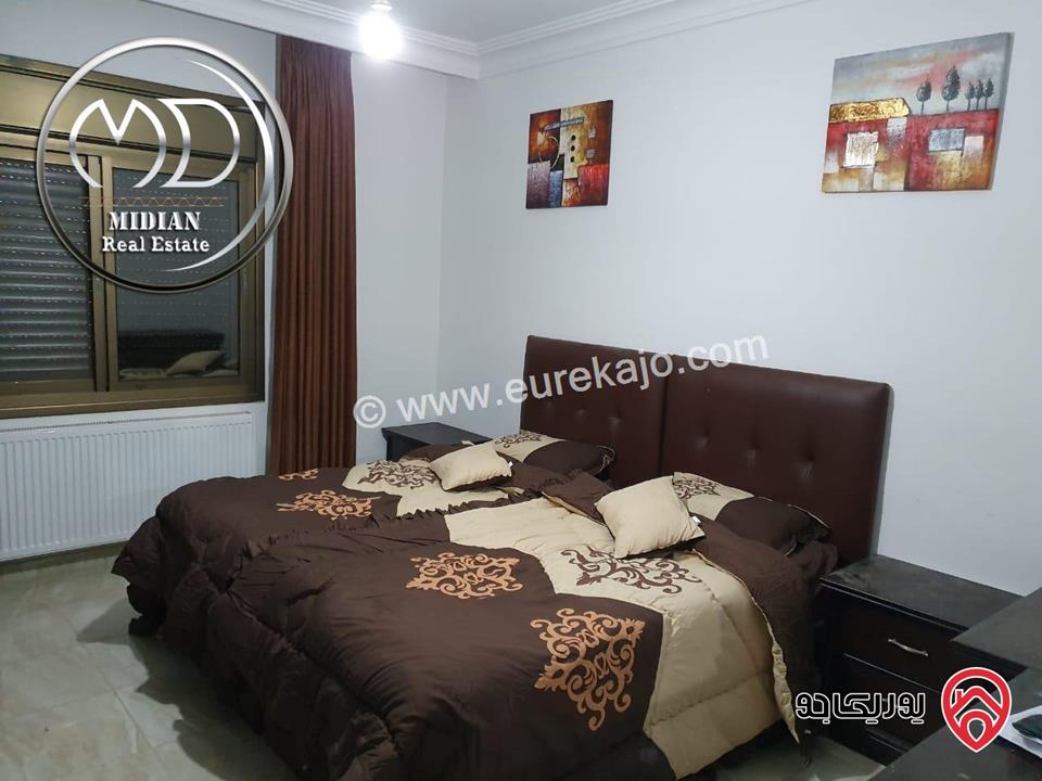 شقة دوبلكس ارضية مفروشة للايجار في عمان - الشميساني مساحة 350م 5 نوم مع ترس و حديقة 150م سوبر ديلوكس