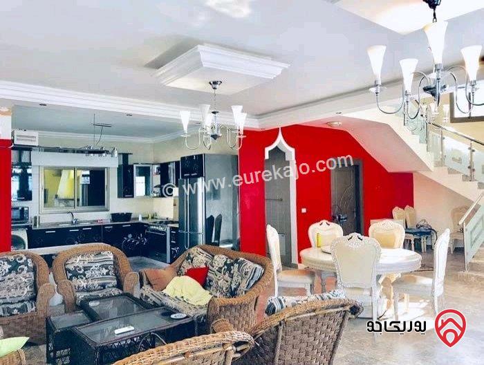 مزرعة وفيلا مفروشة بالكامل مساحة 300م على ارض 2 دونم و 368م للبيع في البحر الميت - جوفة الكفرين