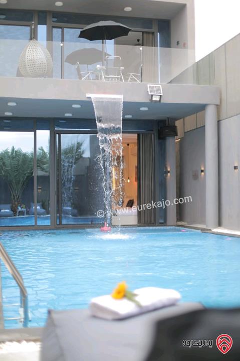 شاليه مميز مساحة 190م على أرض 288م للبيع بمواصفات مميزة في البحر الميت - جوفة الكفرين