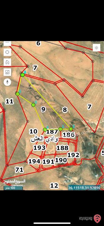 قطعة ارض مساحة 500م للبيع في عمان - بمنطقة وادي العش 