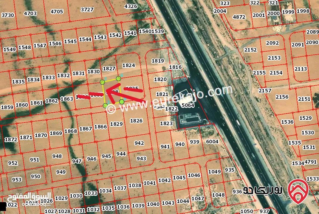 قطعة أرض مساحة 1 دونم و 126م للبيع من اراضي الجيزة جنوب عمان واجهة على الشارع ثاني نمرة عن شارع عمان العقبة شارع الجيزة