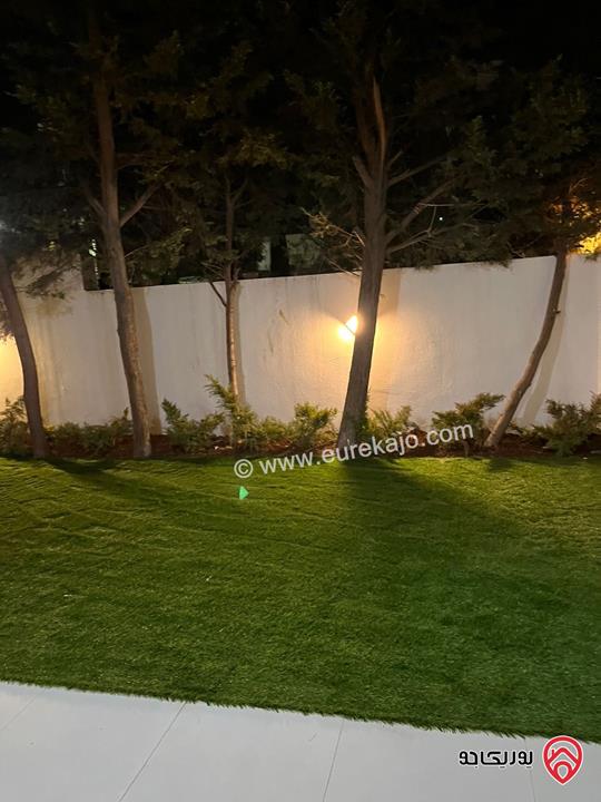 شقة ارضية مساحة 90م داخلي و 60م خارجي للايجار مفروشة في عمان - عبدون