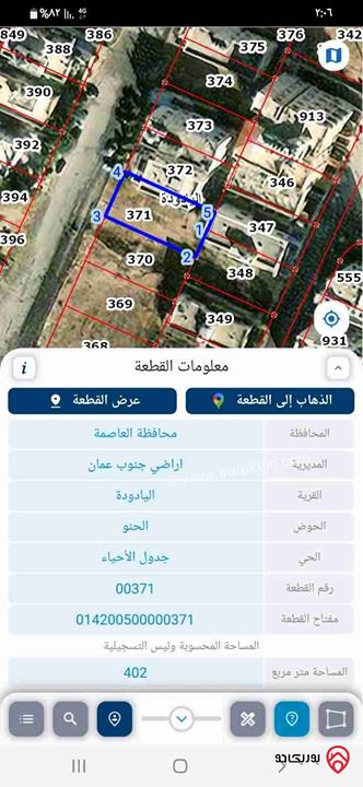 قطع اراضي مساحة 400م تبعد عن طريق المطار 500م يصلحو لبناء بيوت وفلل للبيع في عمان - اسكان الامانة البنيات
