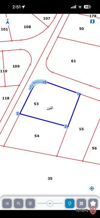 ارضيين مساحة كل قطعة 2 دونم للبيع في عمان - جاوا قرب مسجد فاطمة الزهراء