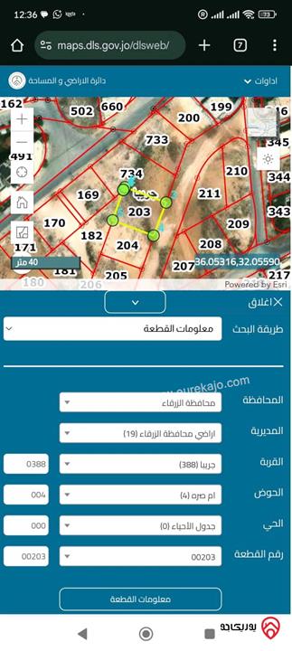 قطعة ارض مساحة 500م للبيع في الزرقاء - المدينة المنورة