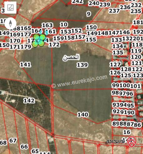 قطعة أرض على شارعين مساحة 659م للبيع في اربد - الحصن	
