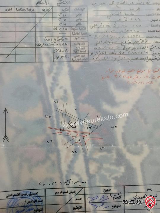 ارض استثمارية تصلح للاستثمار العقاري وللسكن مساحتها 2 دونم و 700م تقع على 3 شوارع للبيع في الزرقاء - جريبا - حوض البريم  