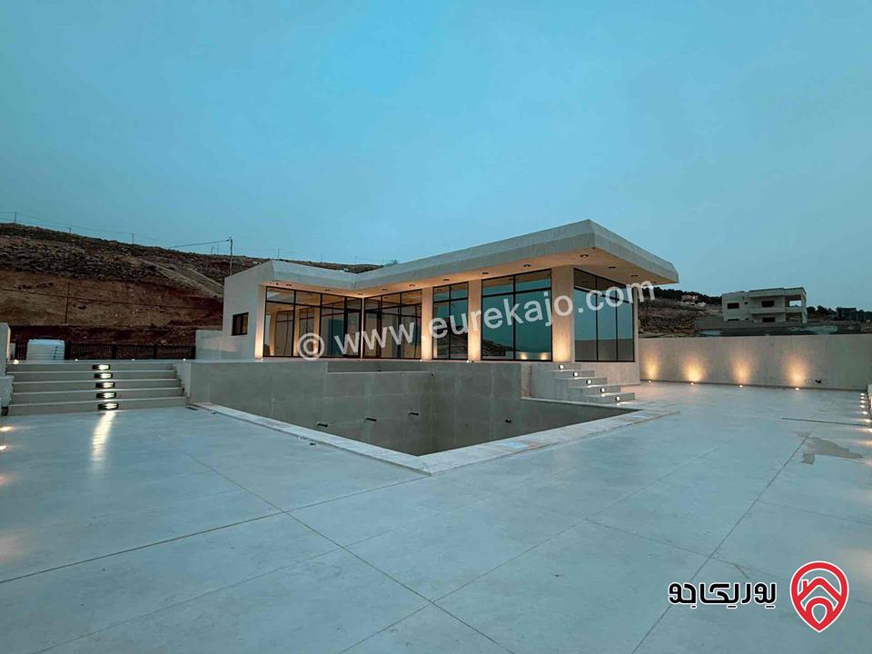 شاليه مساحة الأرض 500م والبناء 124م للبيع في جرش - الكفير