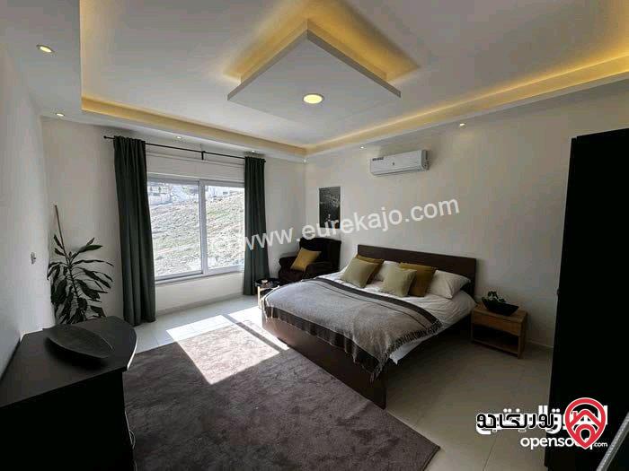 شقة مفروشة مساحة 450م طابق ثالث مع روف للايجار في عمان - طريق المطار 