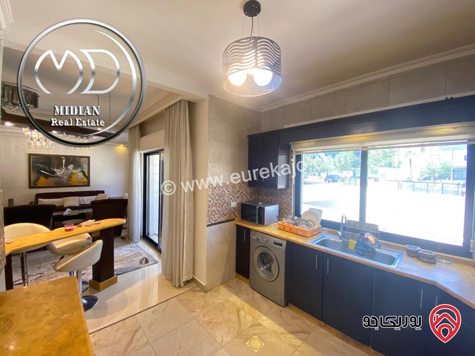 شقة مفروشة للايجار في عمان - ضاحية الامير راشد مساحة 100م طابق اول تشطيبات و فرش فاخر جداً