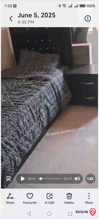 ستديو مفروش مساحة 70م  للطالبات أو الموظفات للايجار في اربد