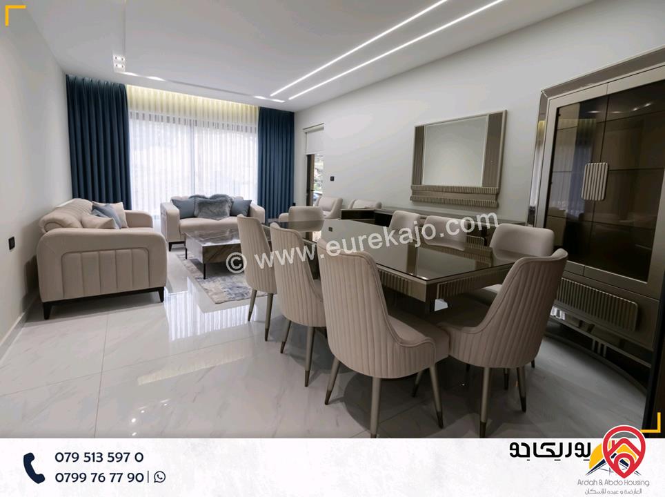 شقة شبه أرضي مساحة 177م مع ترس 50م للبيع في عمان - طريق المطار