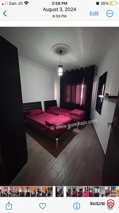 شقة طابق ثالث مساحة 82م مقسمة الى استديوهان للبيع في عمان - الجبيهة  