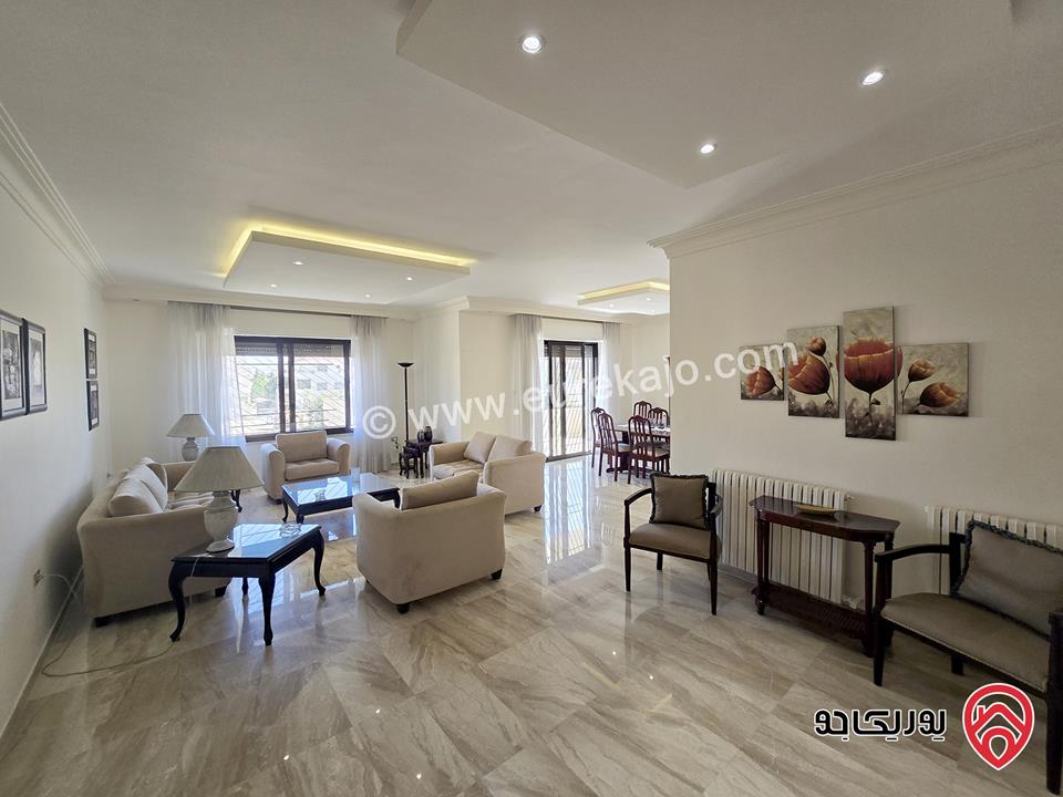 شقة مفروشة طابق أول مساحة 180م للإيجار في عمان - عبدون