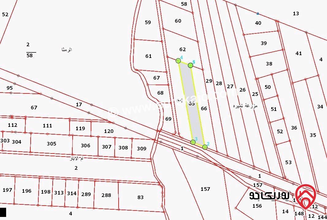 قطعة ارض مساحة 10 دونم للبيع من اراضي اربد قرية مزرعة تميرة واجهة 45م على شارع السايبر ستي موقع مميز يصلح لكافة الاستثمارات 