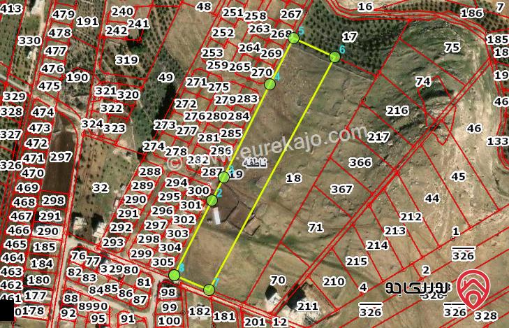 ارض 1300م مشترك للبيع في اربد من اراضي ناطفة ضمن حوض المقورة 
