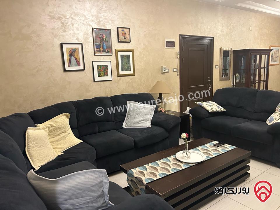 شقة مفروشة بالكامل مساحة 140م طابق أول للإيجار السنوي في عمان - ضاحية الرشيد 