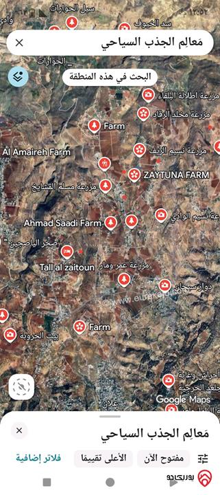 قطعة أرض تنظيم زراعي مساحة 4 دونم و 200م للبيع في السلط - العزب