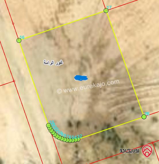 قطعة ارض مساحة 2 دونم على شارعين للبيع في البحر الميت - منطقة البحيرة