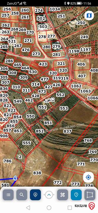 قطعة أرض مساحة 3900م للبيع في عمان - ناعور ام رمانه كاشفة مركز سيدة السلام