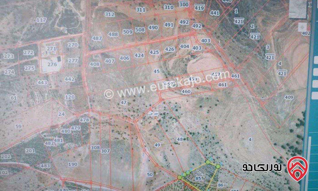 قطعة ارض مساحة 9 دونم للبيع من أراضي محافظة الزرقاء - بيرين العويليه