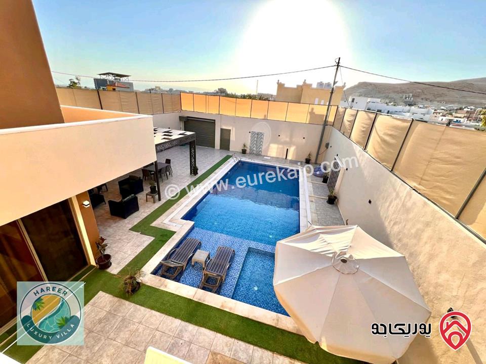 شاليه مساحة الأرض 344م والبناء 149م للبيع في البحر الميت - الجوفة