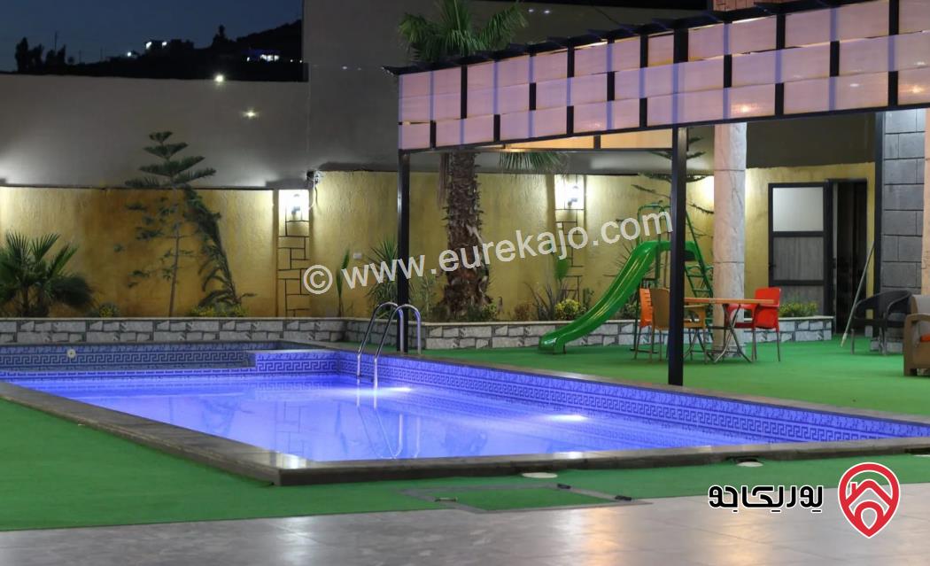 مزرعتان مساحة بنائهم 390م على نفس قطعة الأرض مساحتها 4500م للبيع في جرش  - دحل