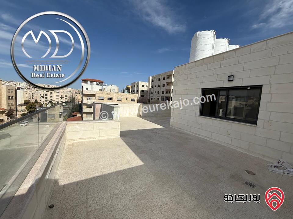 شقة دوبلكس جديدة للبيع طابق أخير مع رووف في عمان - ضاحية الرشيد مساحة 190م مع تراسات اطلالة جميلة بسعر مميز