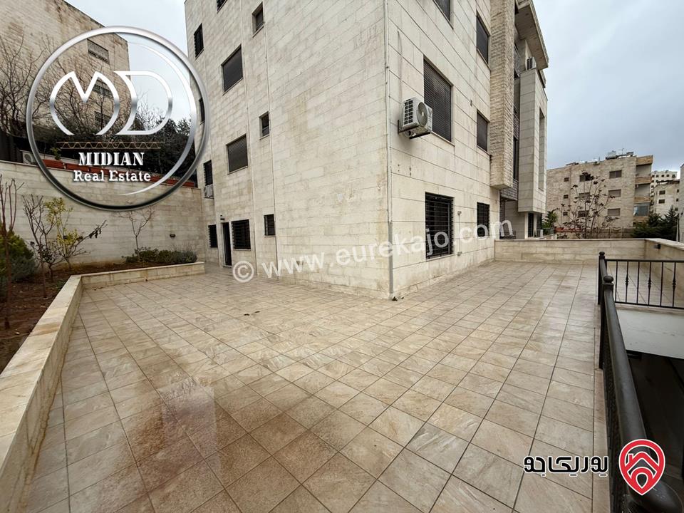 شقة ارضية فارغة للايجار في عمان - خلدا مساحة 165م مع ترس و حديقة 150م تشطيبات و ديكورات سوبر ديلوكس