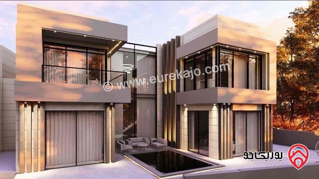 فيلاعدد 2 مساحة البناء 500م لكل فيلا على أرض المساحة الكلية 1 دونم للبيع في عمان - دابوق 