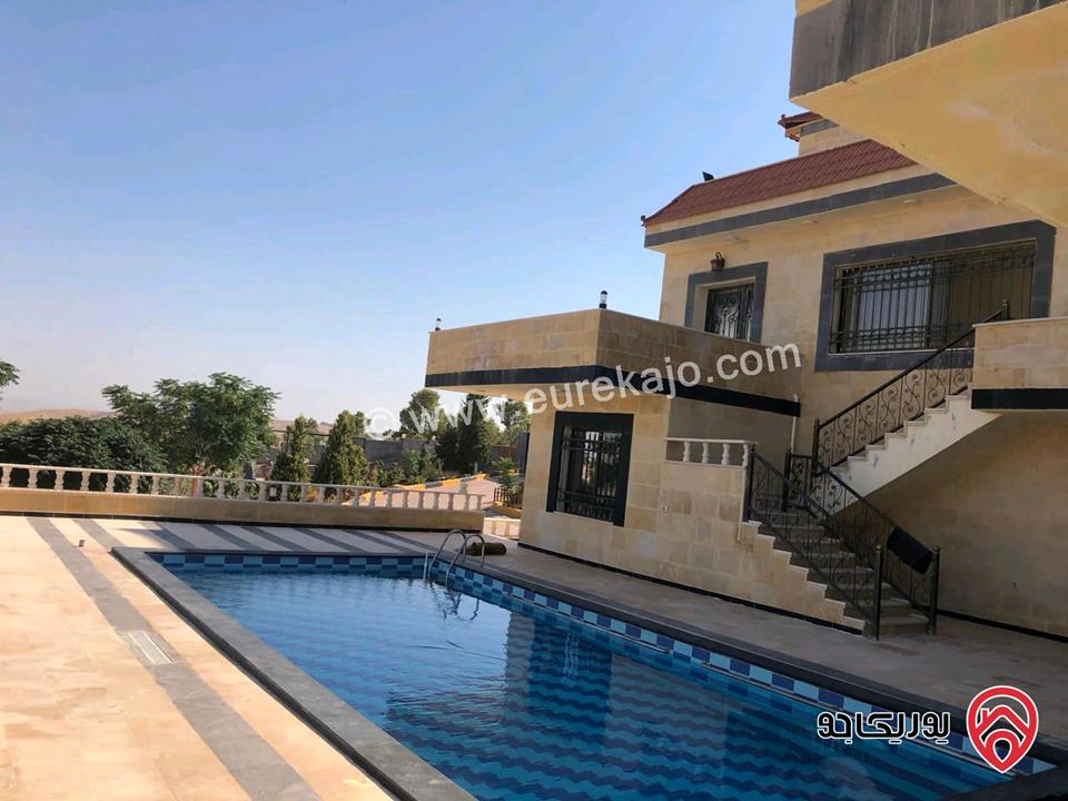 مزرعة مساحة الأرض 9 دونم و 500م والبناء 370م للبيع في المفرق - منطقة دحل