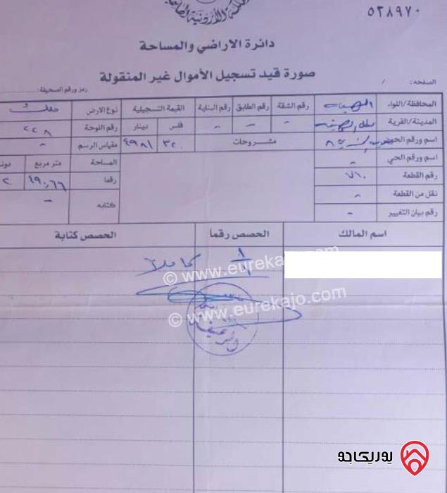 قطعة أرض مساحة 2490م للبيع في الزرقاء - الجندي 