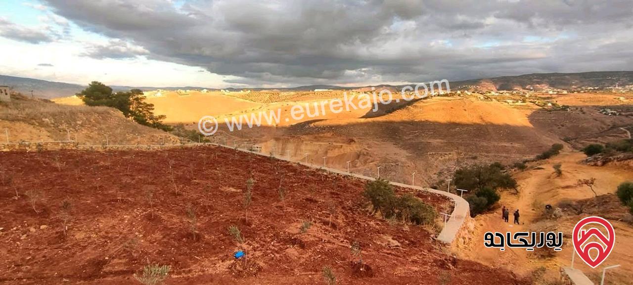 بيت دوبليكس طابقين عظم مساحة 150م على أرض 12 دونم للبيع في السلط 
