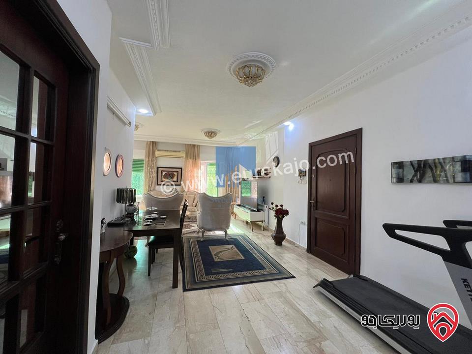 شقة فاخرة للبيع في عمان - الرابية طابق ارضي معلق 127م تشطيب سوبر ديلوكس بسعر مغري