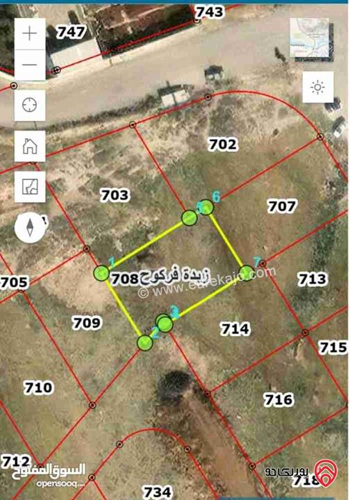 قطعة أرض مساحة 620م للبيع في اربد زبدة فركوح