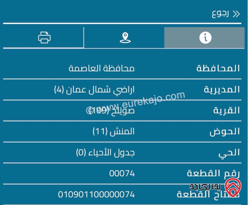 أرض مساحة 900م تنظيم أ خاص للبيع في عمان - دابوق 