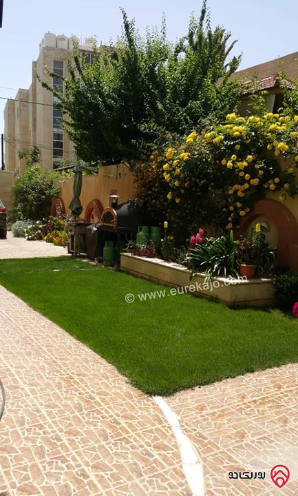 شقة مفروشة طابق ارضي مساحة 228م للايجار في عمان - تلاع العلي